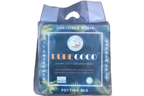 Pure Coco® Organic Coco Coir compressed 11lbs block Individually packaged